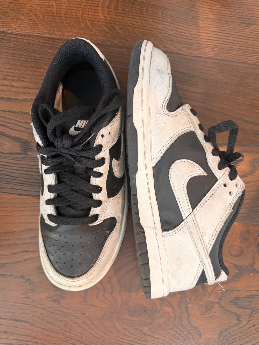 Nike Kids Black and White Low-Top Dunks